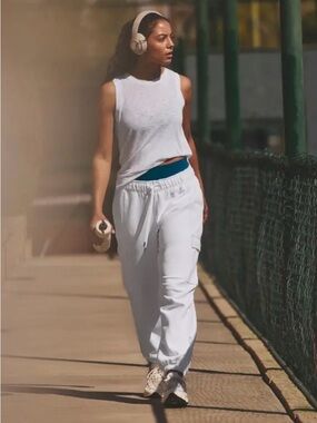 Athleta White Cargo Jogger Pants